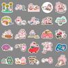52 Graffiti Stickers Cartoon Cute Pink Rabbit Hand Account Gu Card Decorative Mobile Phone Water Cup Stickers