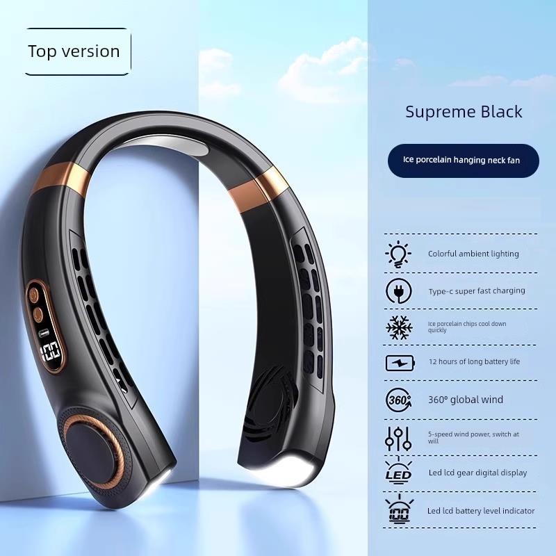 Hanging Neck Fan Bladeless Portable Cooling 2026 New Model Personal Mini USB Electric Fan Rechargeable with Long Battery Life