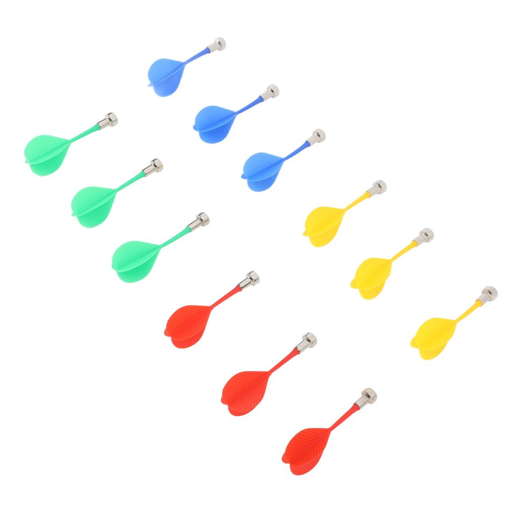 12Pcs Magnetic Darts Plastic Replacement Darts for Magnet Dartboard Kids Adults Target Game Toys
