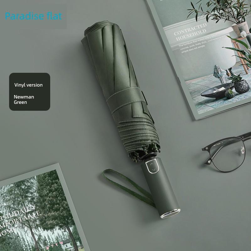Paradise Umbrella Automatic Foldable and Portable Vinyl Sun Protective Sun Umbrella Sun Umbrella Reinforcement Umbrella Dual-Use Men and Women