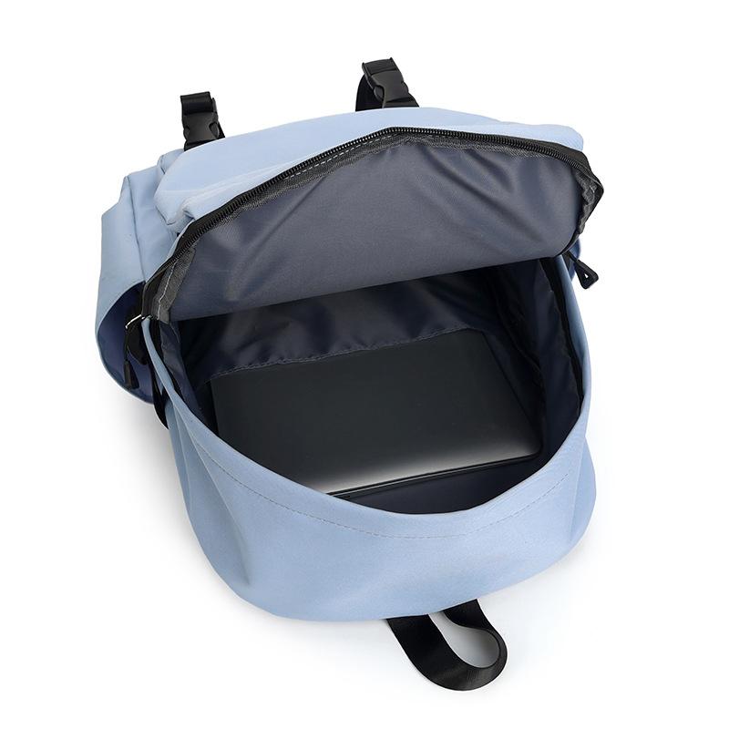 3pcs/set Campus Student Backpacks, Boys Girls School Bags for Teen Men Women Tote Bag and Clutch Pocket , Solid Color Travel Bag