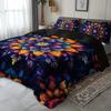 3Pcs Mandala Floral Bedding Duvet Cover Set Bohemian Mandala Bedding Quilt Set Bohemian Themed Bed Quilt Set Vibrant Mandala