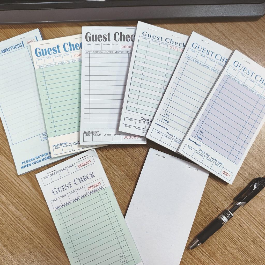 Customizable Foreign Trade Invoice: English Versions in Two, Three, and Four Parts for Menu, Delivery, and Sales Slips.