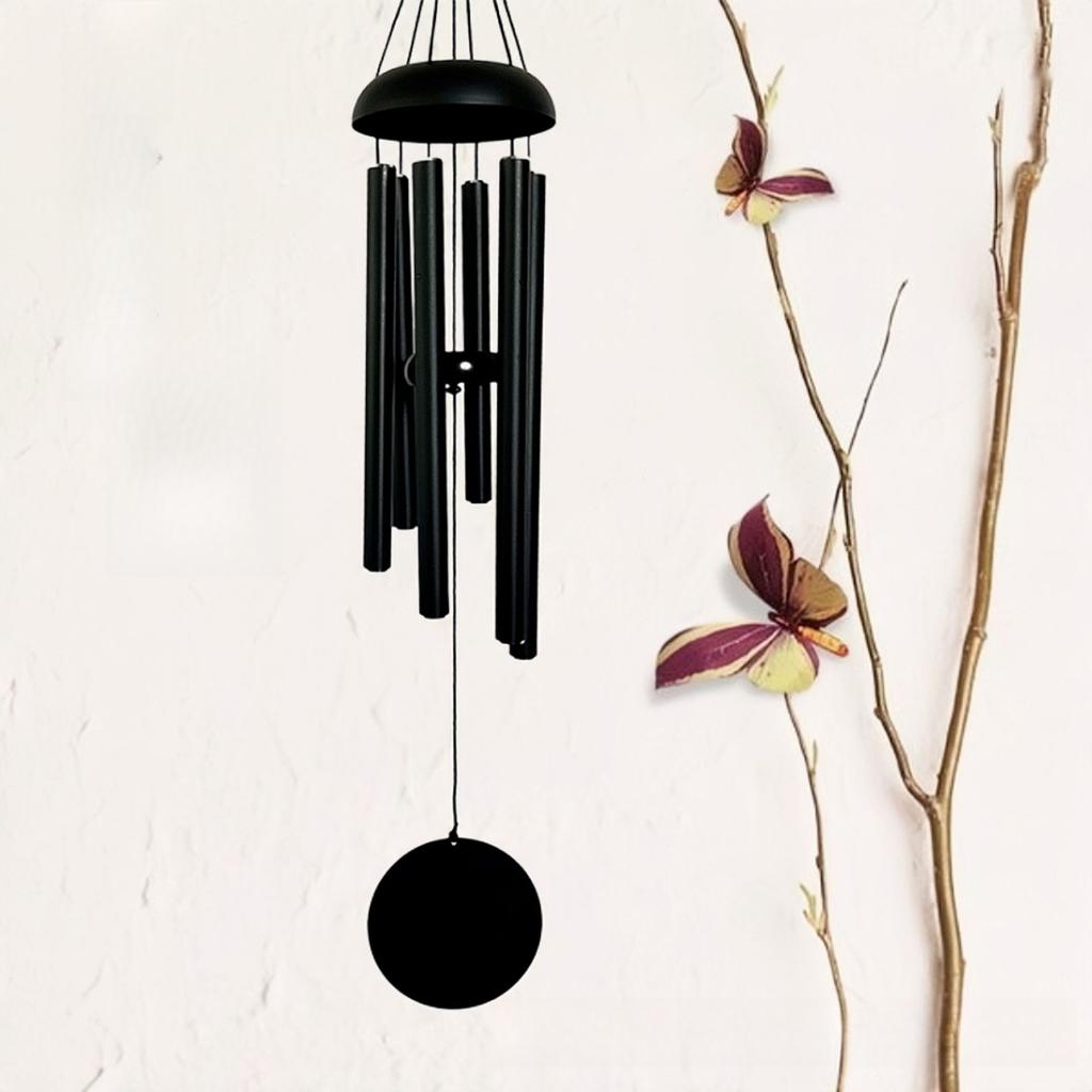 1pcs European & American Style Metal Wind Chimes - Creative Home Hanging Decor Outdoor Garden Musical Ornament Metal Craft Gift