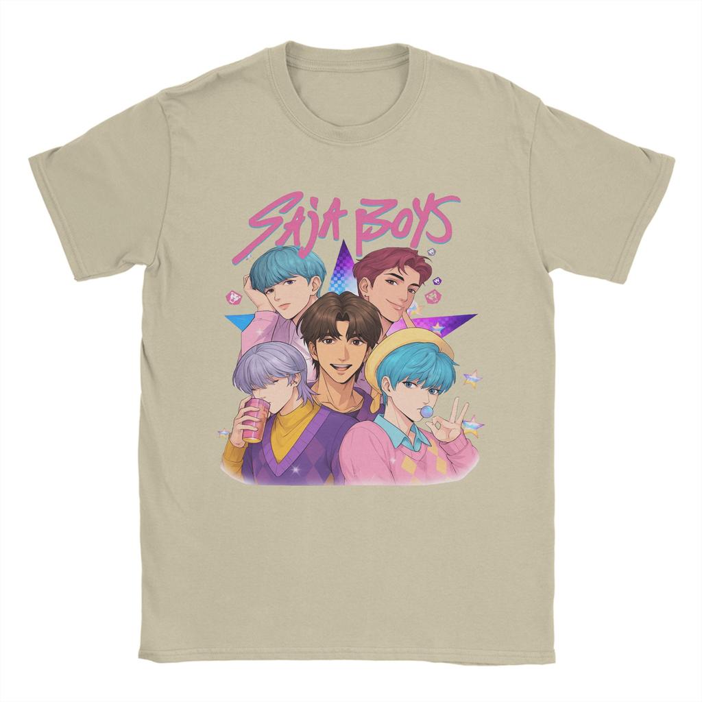 SAJA Garçons Jinu Mystère Abby Romance Bébé Kpop Chasseurs de Démons T-Shirt Mode Été T-Shirts Hommes Coton Col Rond Hauts Oversize