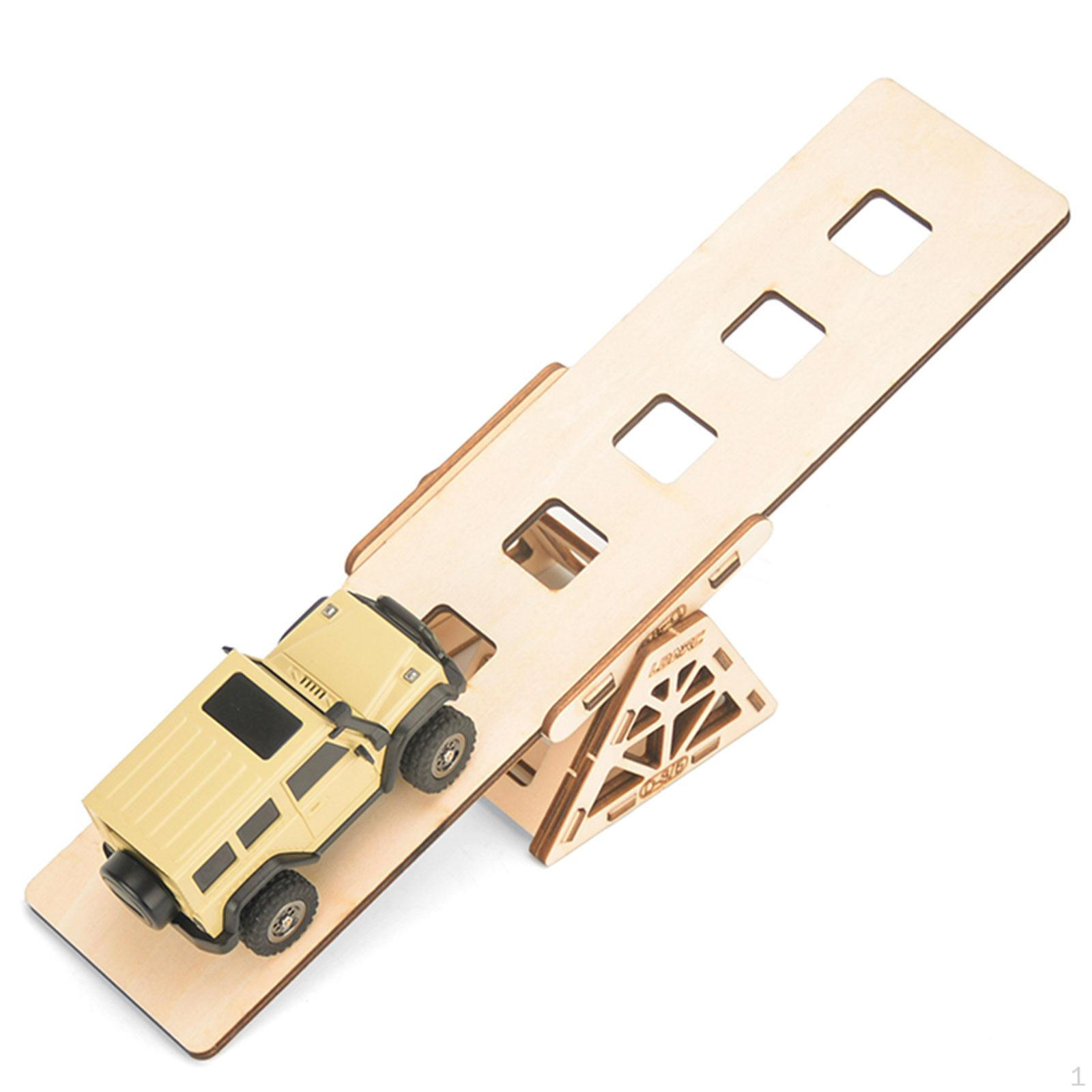 

RC Wooden Bridge Obstacle Slope Compatible Gifts Desktop Ornament for 1/43 Car DIY Steep