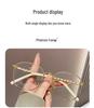 Trendy Women's Anti-Blue Light Metal Frame Glasses - Large, Fashionable, Plain Face Style