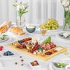 Chopping Board Bamboo Charcuterie Board Grooves Design Cheese Board Food Serving Tray for Home Kitchen