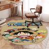 One Piece Pattern Round Rug, Indoor/Outdoor Mat, for Picnic, Gameroom, Bedroom, Office, Living Room, Home Decor Carpet, Birthday Gift