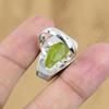 925 Sterling Silver Peridot Gemstone Anniversary Coffin Daughter Ring US 7.75