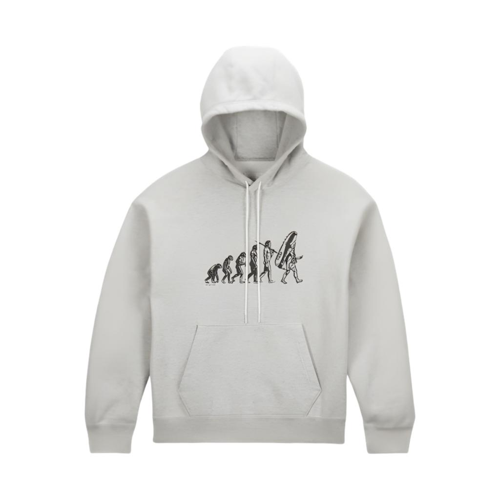Nike Graphic Print Hooded Sweatshirt Men Tops Grey FQ6898-050