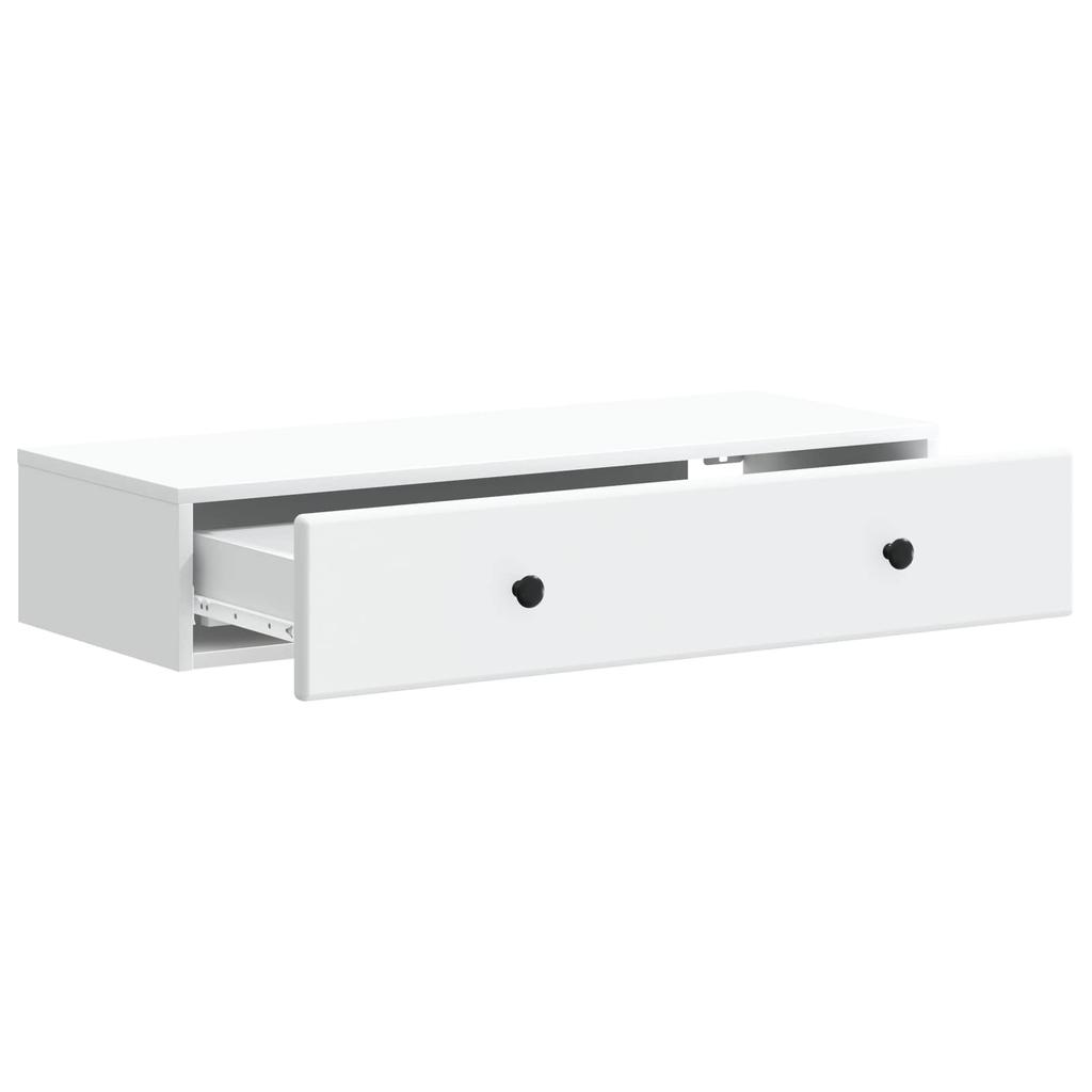 Wall Mounted Side Table White 87.5 x 34.5 x 17 cm