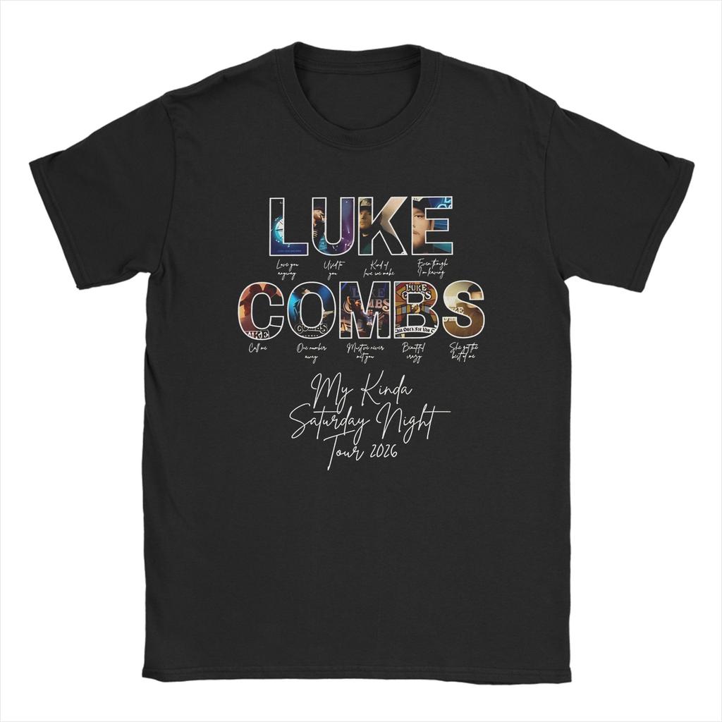 Lukes Combs T Shirt Summer Harajuku Tshirts Couple 100 Cotton Breathable 4xl 5xl 6xl Tees Short Sleeves Awesome Tshirt