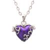 Vintage Brass Heart Resin Locket Necklace with Storage Compartment Adjustable Clavicle Chain Accessories for Women