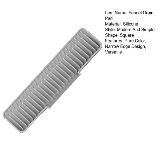 Covoraș Absorbant pentru Scurgere Robinet Mată pentru Scurgere Design cu Margine Îngustă pentru Blat Chiuvetă Apărător de Stropire Robinet Accesoriu Bucătărie Baie