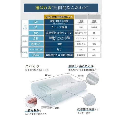 MyComfort Pillow, Supervised by Sleep Experts, Adjustable Height, Memory Foam, Neck Relief, Washable, Perfect for Side Sleepers, High or Low Headrest,