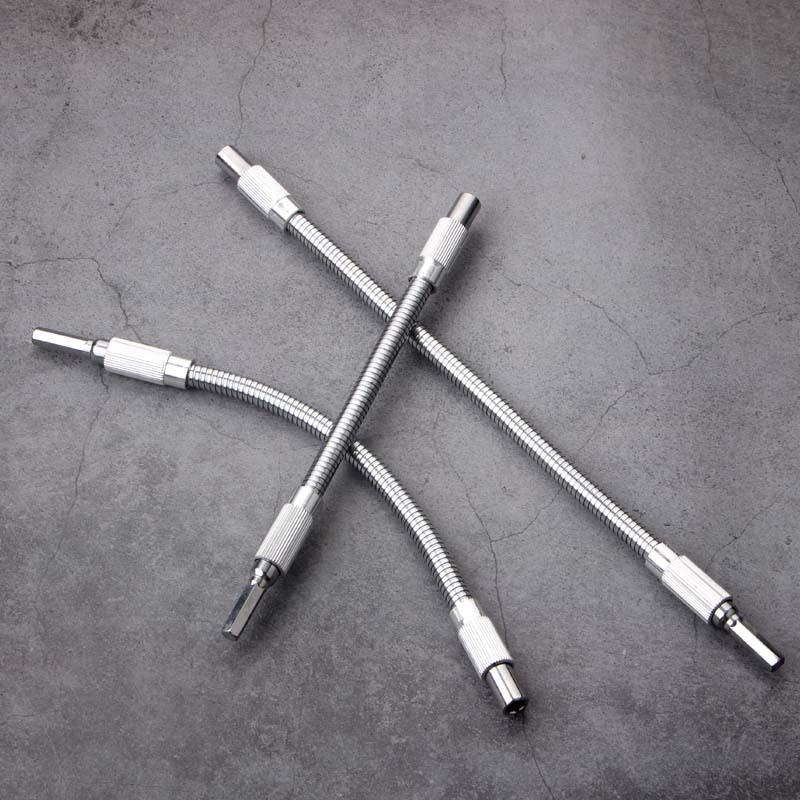 Elektrická vrtačka Šroubovák Flexibilní hřídel Univerzální kovový bit spojovací tyč Víceúhlová pracovní