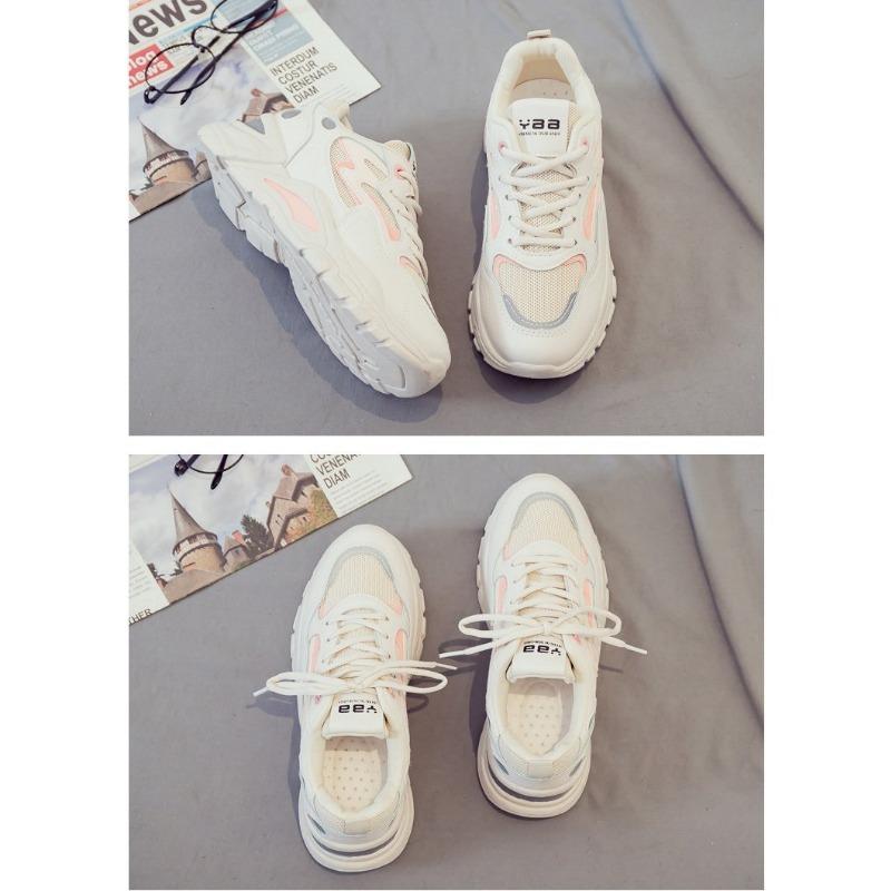 Damen Freizeitschuhe, Dicksohlige Dünne Mesh-Schuhe, Atmungsaktive Sportschuhe