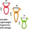 ALAZCO 3 Pack BPA-FREE Premium Swivel Fruit Vegetable Peeler Ergonomic Comfort Hold Handle Ultra Sharp Steel Blades Ideal Kitchen Peelers Potato