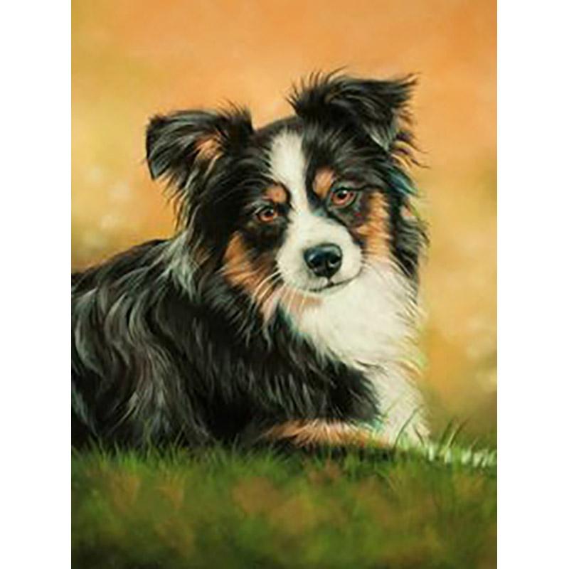 DIY 5D Diamond Painting Cross Stitch Full Round Drill Dog Animal Art Mosaic Kits Diamond Embroidery Home Decoration Gift