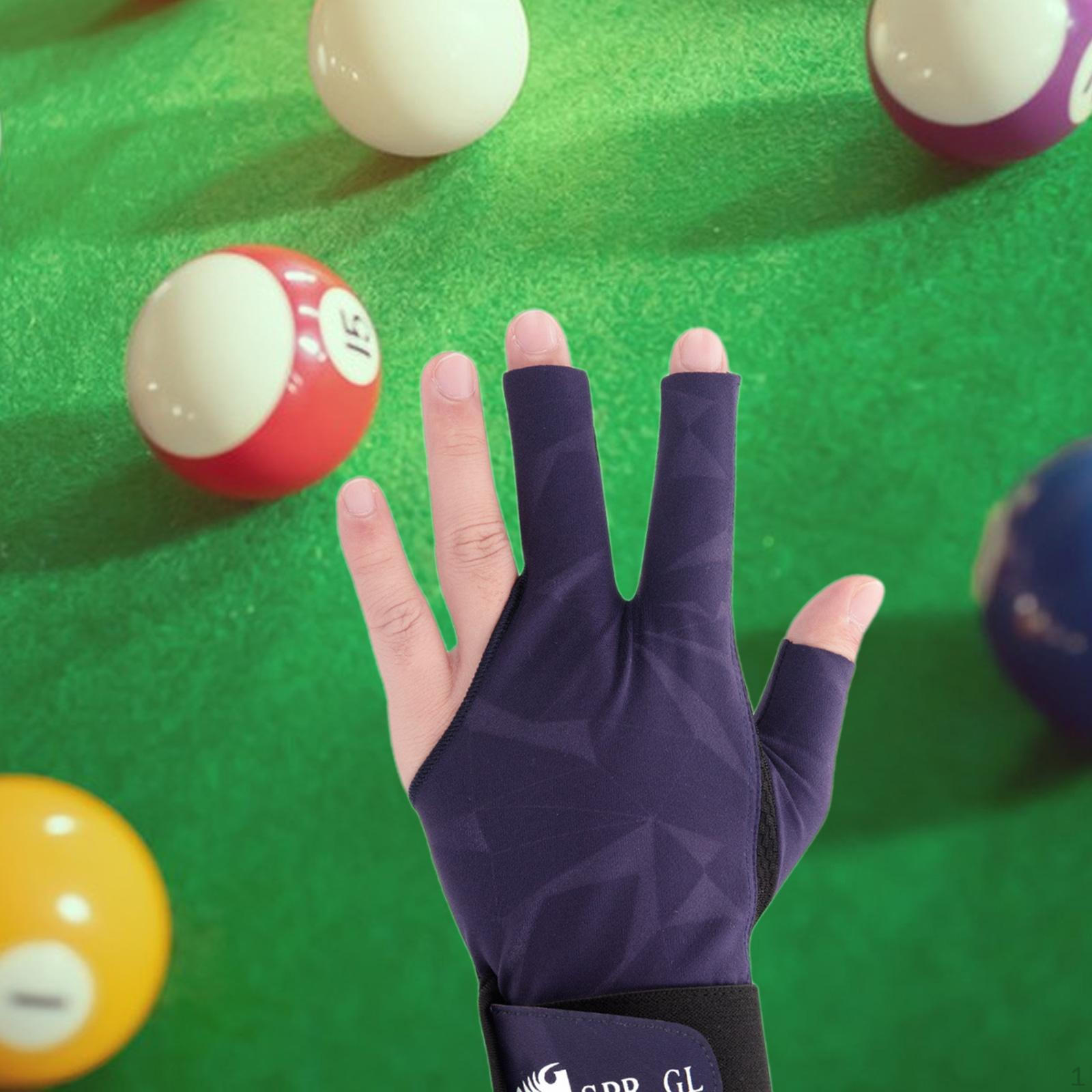 

3 пальца бильярдные перчатки эластичные дышащие противоскользящие взрослые левая рука бильярдный кий синий