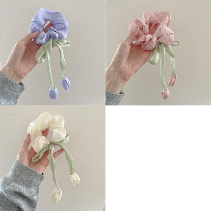 

3 шт. женские милые резинки для волос корейские резинки для волос элегантные резинки-тюльпаны для волос конский хвост держатель бант эластичные аксессуары для волос для девочек 3PC