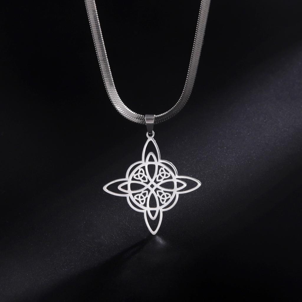 Fashion Witchcraft Celtic Knot Pendant Snake Chain Necklace For Women Stainless Steel Supernatural Jewelry Birthday Gift 2026