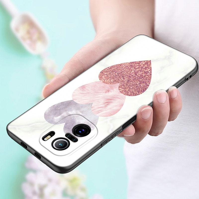 Heart Love Coffee Phone Case For Xiaomi POCO F2 F3 M2 M3 M4 X3 X4 Pro NFC F4 GT 5G F1 X2 C3 C31 C40 M5S Soft TPU Black Cover