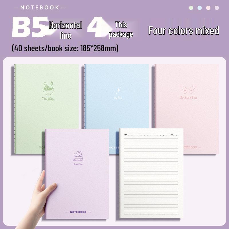 Gradient Soft Cover Notebook - Large Size, Thick, for Middle & High School Students