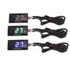 LCD Vattentemperaturmätare Motorcykel DC12V LCD-skärm Smal Vattentemperaturmätare Med 16 mm T-stycke för Motorcykel