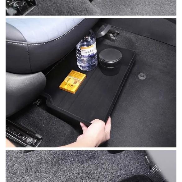 For Volkswagen T-Cross 2019-2023 Car Front Seat Under-seat Storage Box Felt Cloth Car Under Seat Layered Storage Box