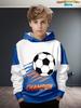 Kids Clothes Boys Hoodies Long Sleeve 3D Football Print Children Spring Fall Clothes Casual Outdoor Active Boys Clothing Tops
