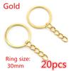 20pcs 25mm 28mm 30mm Rings Keychain Key Ring Chain Multi-colors Round DIY Jewelry Making Accessories Findings