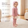 Ruffled Kids Pantyhose Warm Children Tights Sweet Girls Flower Leggings  0-2Years