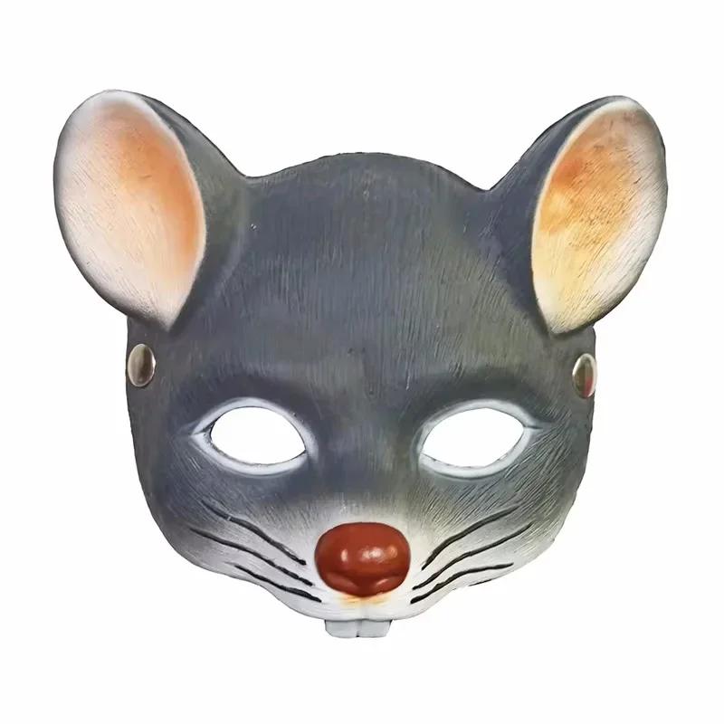 Foam Rat Face 3D Half Face Cover Cosplay Props Costumes Accessories Mouse Animal Masks Halloween Cosplay Mask Party Props