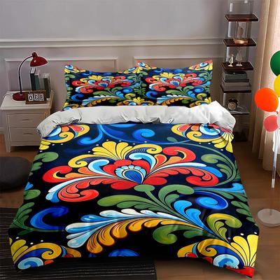 Vivid Floral Swirls. Bedding Duvet Cover Sets Duvet Covers Pillowcases Gifts (1 * Duvet Cover 2 * Pillowcases, Without Duvet Insert)