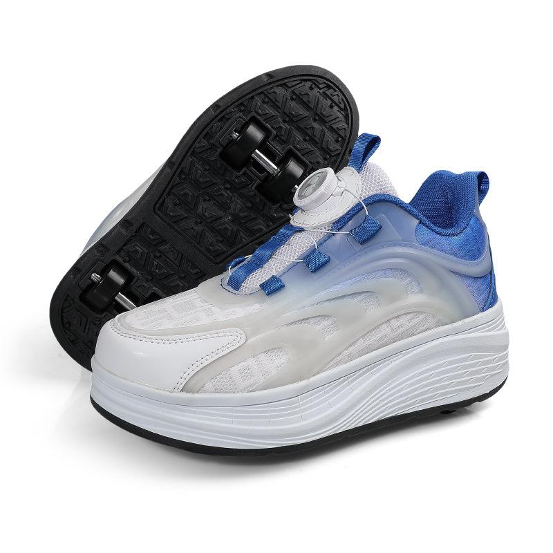 Dětské boty na kolečkách, čtyřkolečkové brusle, zatahovací dvouradové brusle, chlapecké a dívčí studentské tenisky s kolečky