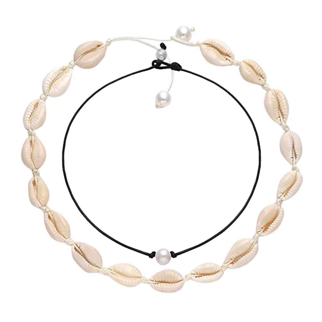 Shell Pearl Choker Necklace for Women 