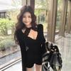 Lace Patchwork Two-Piece Halter Long Sleeve T-shirt for Women - Autumn Slim Fit Short Top