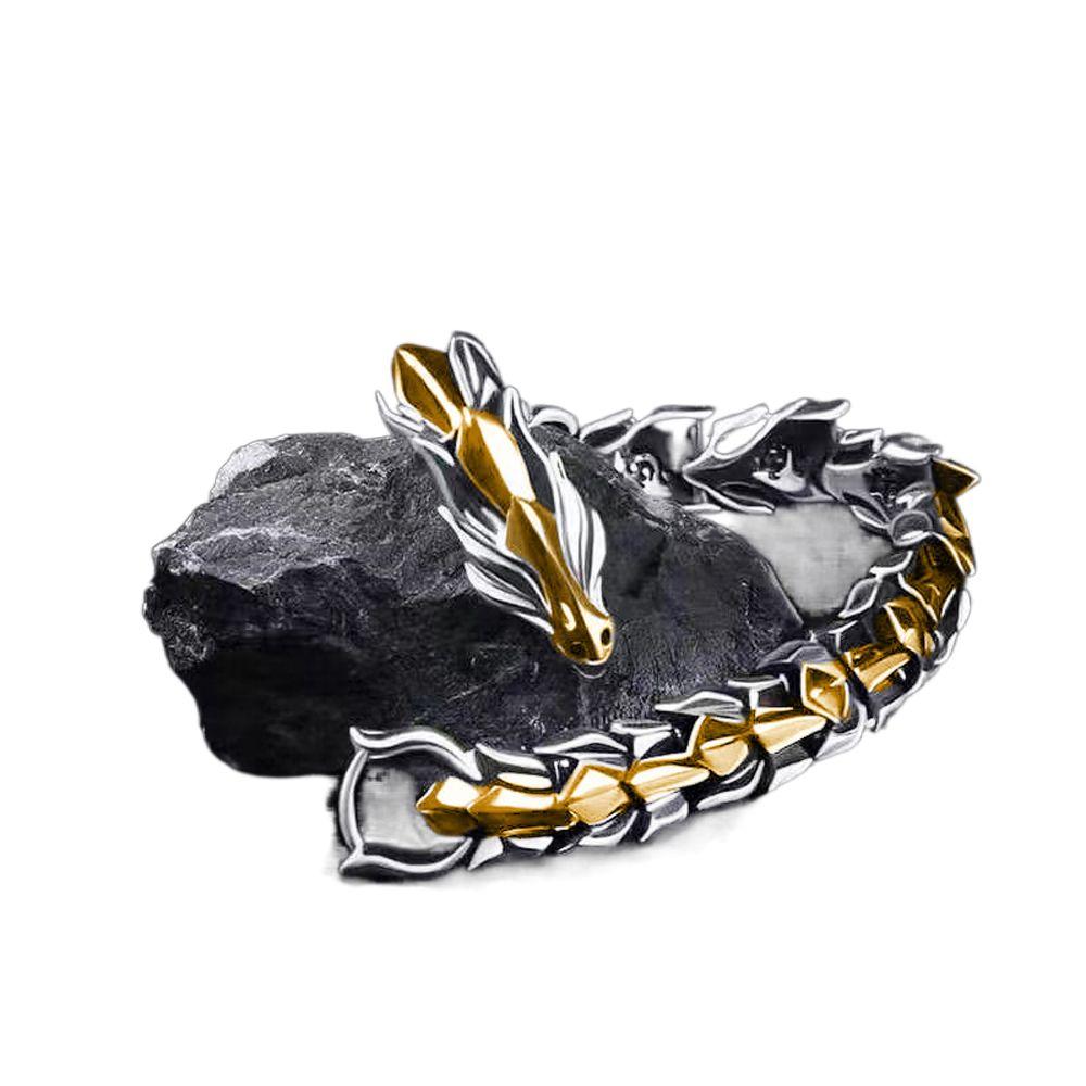 Jewelry Silver Exaggerated Chain Bracelet Teenager jewelry Gold Dragon Bracelet Men's Accessories