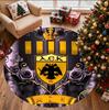 AEK Athens FC Pattern Round Rug, Indoor/Outdoor Mat, for Picnic, Gameroom, Bedroom, Office, Living Room, Home Decor Carpet, Birthday Gift