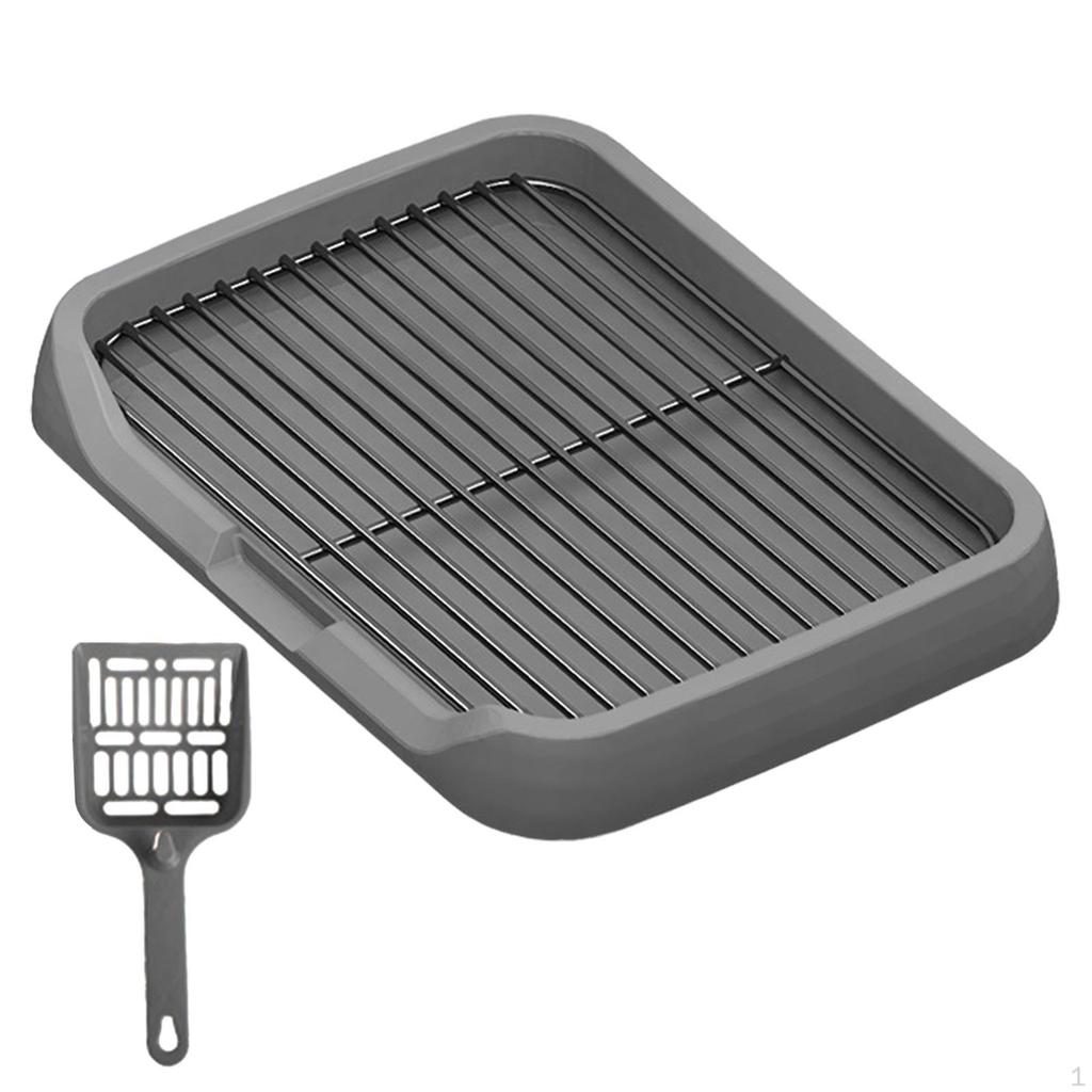 Detachable Dog Potty Tray with Mesh Grids And Pee Pad Holder for Indoor Use