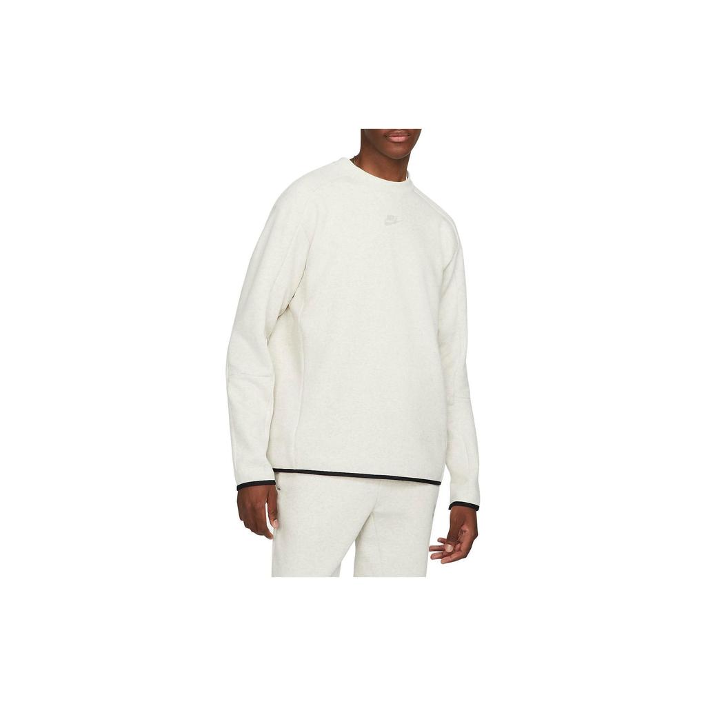 Nike Fitted Solid Color Crew Neck Long Sleeve Sweatshirt Men tops White DA0398-100