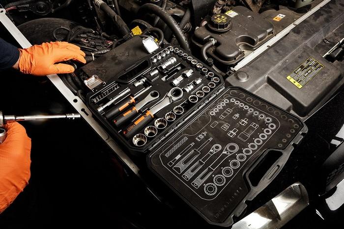Pass-Through Socket Set 1/4' + 3/8', 46 Pcs - T N10-019