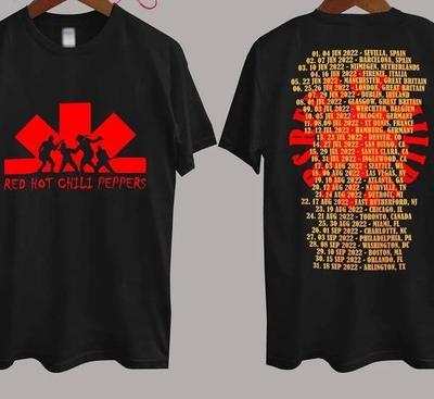 Red Hot Chili Peppers Welttournee 2022 Halboberteil T-Shirt F091
