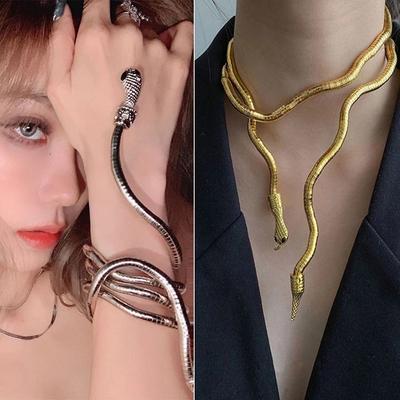 Multipurpose Punk Gift Neck Chain Choker Jewelry Bendable Snake Necklace