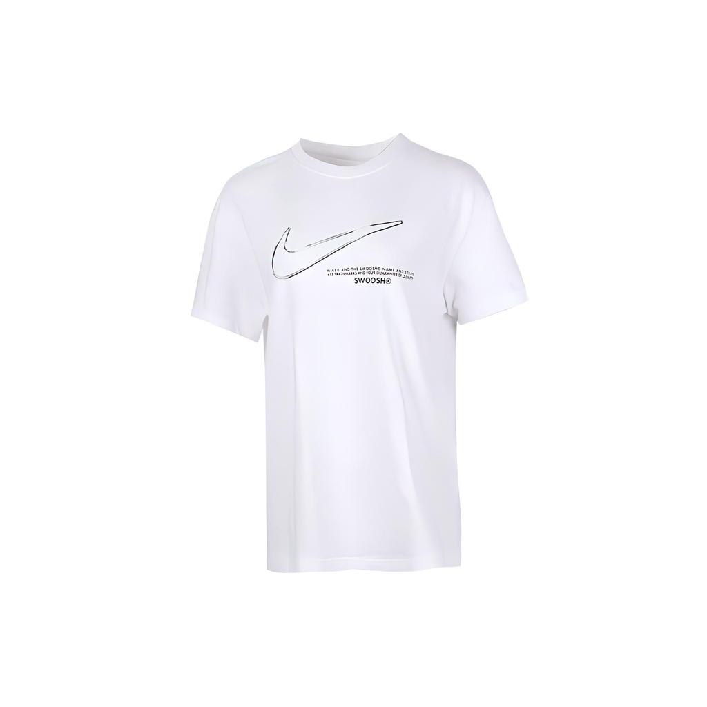 Nike Breathable Casual Round Neck Short Sleeve T-Shirt Women Tops White DB9812-100