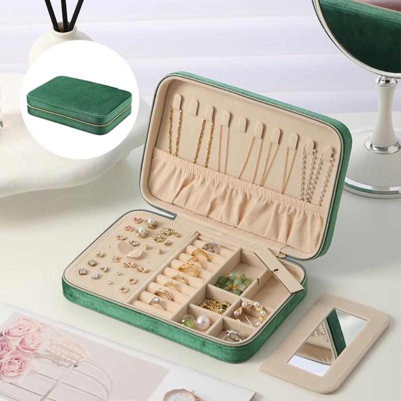 Plush Jewelry Organizers Case Practical and Stylish Jewelry Organization Case for Daily and Travel Essential