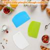 3 Pieces Food Dough Scraper, Plastic Multi - Purpose Kitchen Pastry Cutting Tool, Flexible Bowl Scraper with Curved Edge, Cake Baking Bench Scraper
