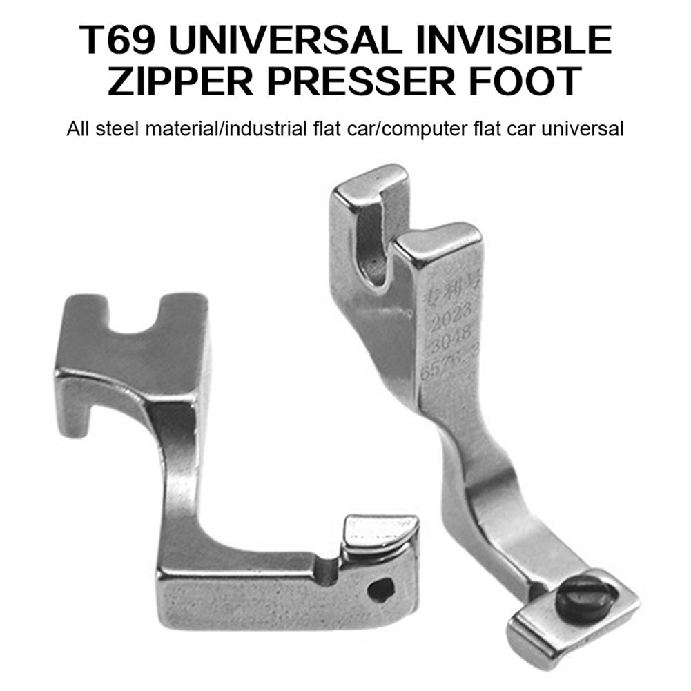 Adjustables Invisibles Zipper Foot,T69 Presser Foot For Single Needle Lockstitch Industrial Sewing Machine For Home Use
